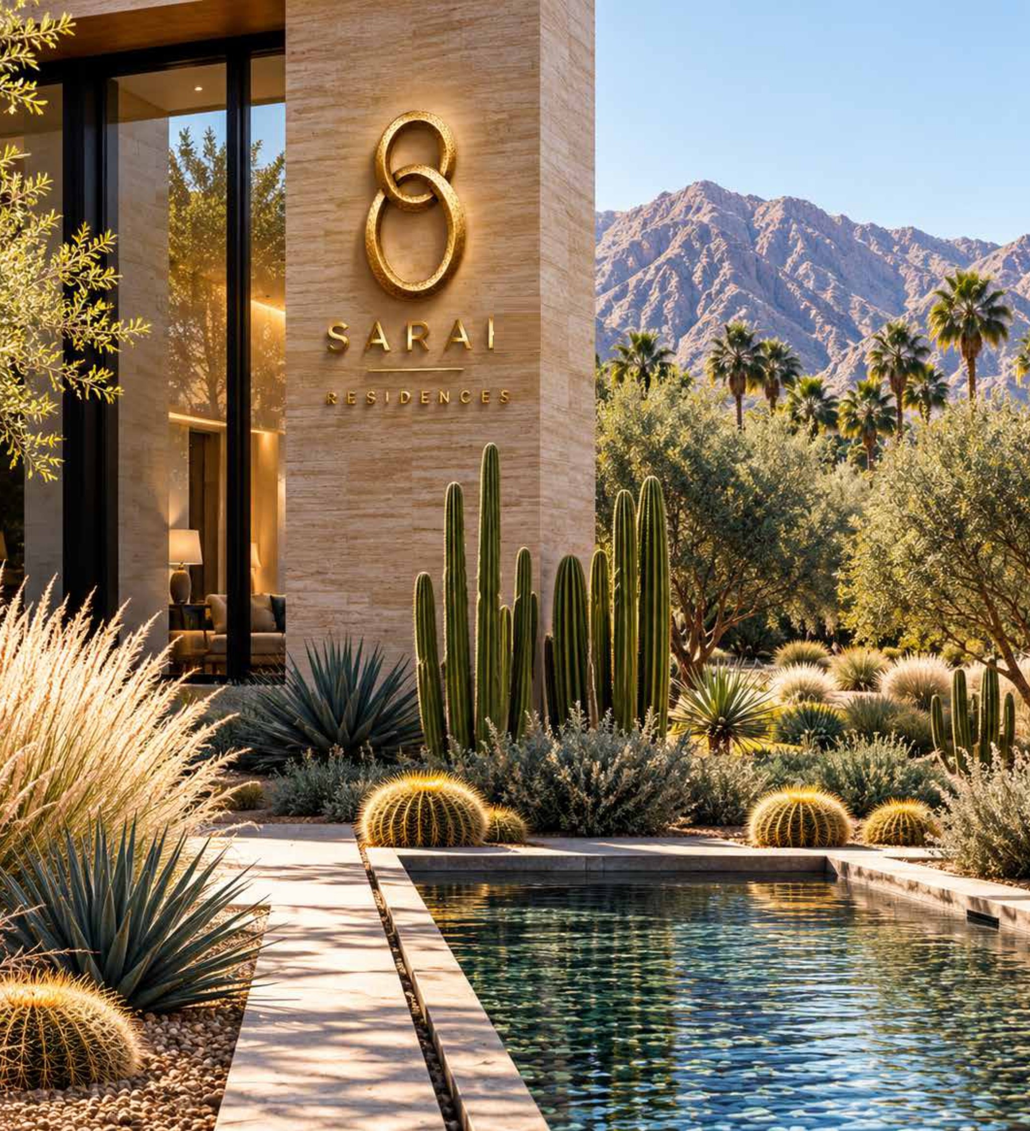 SARAI Residences Palm Desert Oasis Entrance