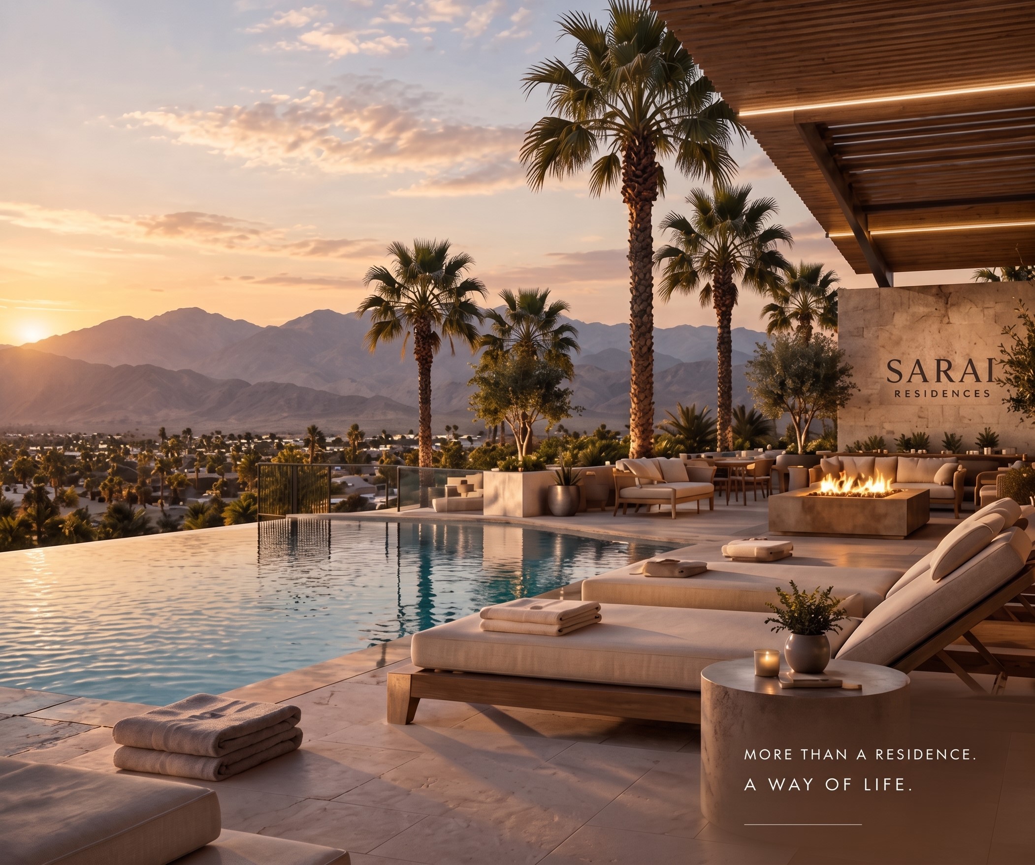 SARAI Residences Rooftop Infinity Pool & Mountain View